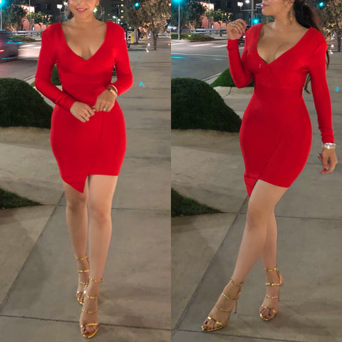 Red ‘Emmy’ Bandage Dress