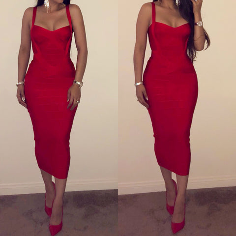 PRE-ORDER Red ‘Leyla’ Bandage Dress