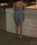 PRE-ORDER Grey ‘Stassie’ Bandage Dress