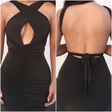 Army Green Ruched Multiway Dress