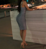 PRE-ORDER Grey ‘Stassie’ Bandage Dress
