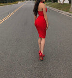 PRE-ORDER Red Serena Bandage Dress