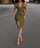 Olive ‘Bernice’ Bandage Dress