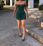 Emerald Green Faux Suede ‘Paula’