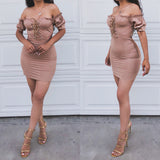 Khaki Lace Up ‘Natalia’