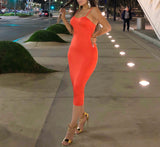 Orange ‘Rockstar’ Bodycon