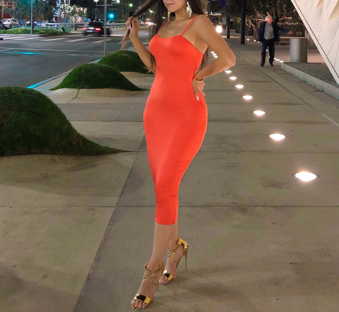 Orange ‘Rockstar’ Bodycon