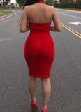 PRE-ORDER Red Serena Bandage Dress