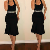 Black Rhinestone ‘Tyra’ Mermaid Midi