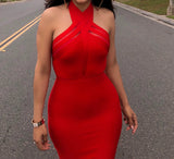 PRE-ORDER Red Serena Bandage Dress