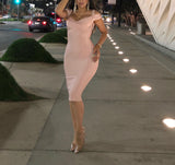 Pre-Order Pink ‘Gabrielle’ Bandage Dress