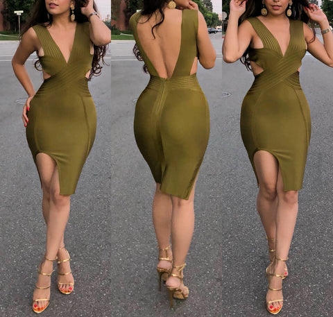 Olive ‘Bernice’ Bandage Dress