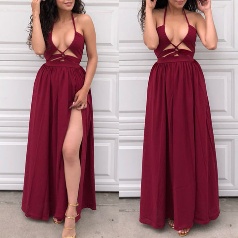 Wine Chiffon ‘Tiana’ Maxi