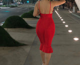 Red Mermaid ‘Anais’ Bandage Dress