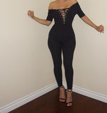 Black Knit ‘Curves On Display’ Jumpsuit