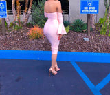 PRE-ORDER ‘Esmeralda’ PINK BANDAGE DRESS