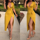 Mustard Wrap ‘Kacee’ Dress