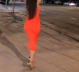 Orange ‘Rockstar’ Bodycon