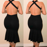 Black Rhinestone ‘Tyra’ Mermaid Midi