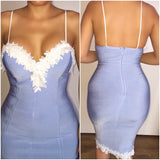 Pre-Order Blue "Bettie" Bandage Dress