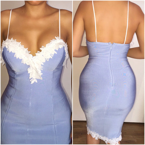 Pre-Order Blue "Bettie" Bandage Dress sweet heaven boutique Pre-Order Blue "Bettie" Bandage Dress sweet heaven boutique