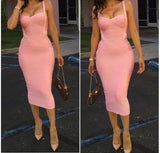 Pre-Order Pink "Leyla" Bandage Dress