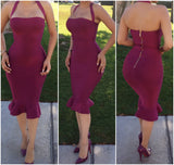 Pre-Order Burgundy 'Naomi' Bandage Dress