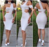 Pre-Order White "Carolline" Bandage Dress