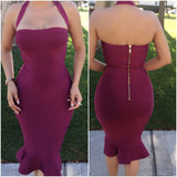 Pre-Order Burgundy 'Naomi' Bandage Dress