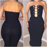 Pre-Order Black "On Display" Bandage Dress