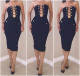 Pre-Order Black "On Display" Bandage Dress